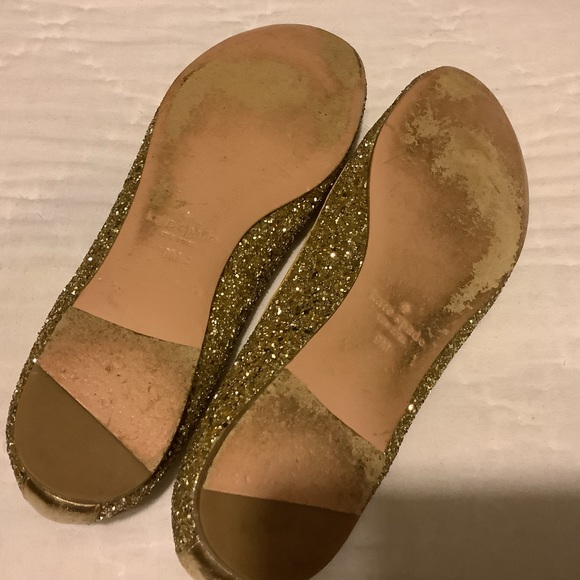 Kate Spade NewYork Gold Glitter Ballet Flats - Picture 5 of 7